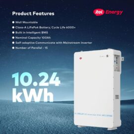 itel 10.24kWh Lithium Battery – Long Backup for Homes, Clinics & Offices (LiFePO4 48V) 2