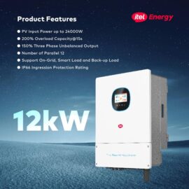 itel 12kW 3-Phase Hybrid Inverter – Commercial Solar Backup for Clinics, Offices & Estates (48V, IP66 Rated) 2