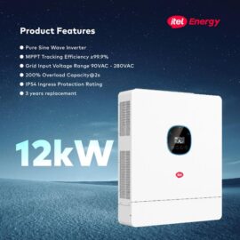 itel 12kW Hybrid Solar Inverter – Heavy-Duty Backup for Estates, Clinics & Offices (48V, Dual MPPT) 2