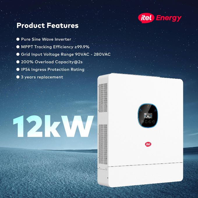 itel 12kW Hybrid Solar Inverter – Heavy-Duty Backup for Estates, Clinics & Offices (48V, Dual MPPT) 2