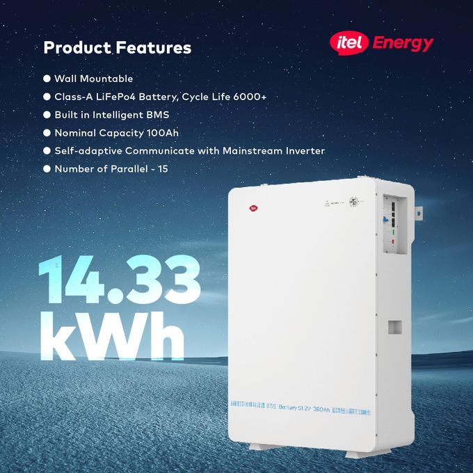 itel 14.3kWh Silent Power Battery – Long Backup for Big Homes & Offices (48V) 2