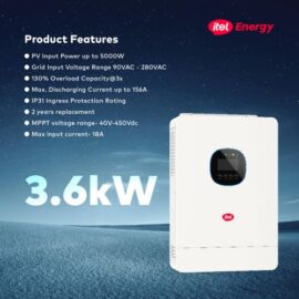 itel 3.6kVA Hybrid Solar Inverter - Powers TVs, Fridges, & 1HP ACs (24V, IP31 Rated) 2