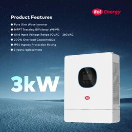 itel 3kW Hybrid Solar Inverter – 24V, Pure Sine Wave (Powers ACs, TVs, Fridge) 1