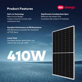 itel 410W Monocrystalline Solar Panel – Rooftop Solar for Homes, Shops & Offices (High-Efficiency, IP68 Rated) 2
