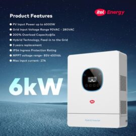 itel 6kW Hybrid Solar Inverter – Dual AC Output for Homes & Clinics (48V, IP54 Rated) 2